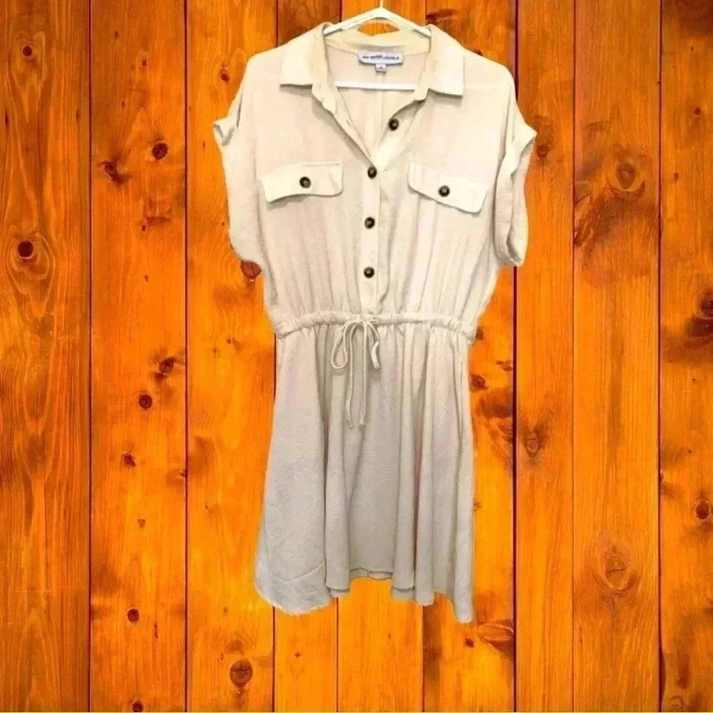 Emma & Michele semi sheer, lightweight, flowy summer dress w cap sleeves
